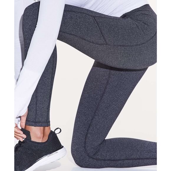 LULULEMON Speed Up Tight 28" Sz 4 Power Luxtreme Variegated Knit lack Heathered - Picture 7 of 12